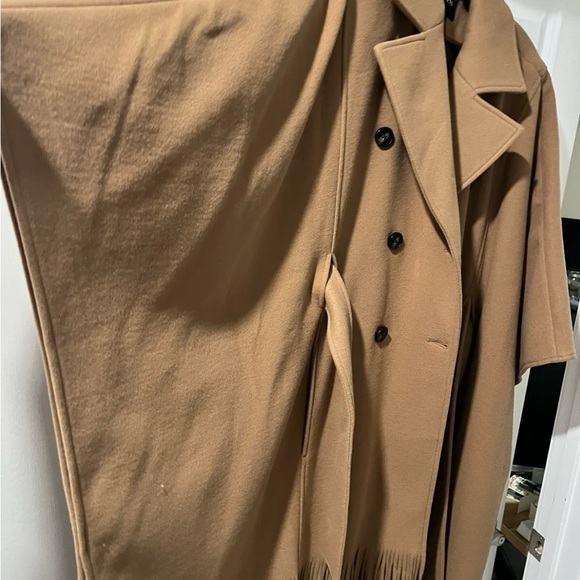 Express Fringe Belted Poncho Coat Butterscotch Camel Women Size M/L $248 - Picture 11 of 11